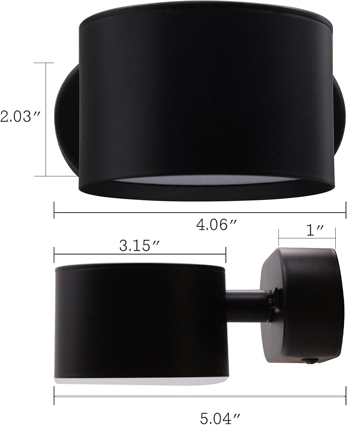 Homdec12V RV LED Bedside Reading Light with Switch, 350° Rotatable RV Vanity Wall Sconce, 12Volt RV Interior Lights for RV Camper Trailer Motorhome