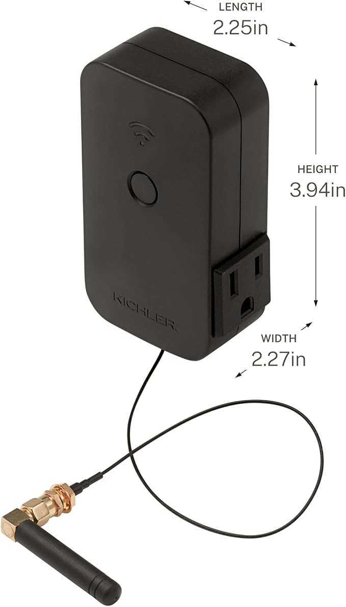 Kichler Wi‑Fi & Bluetooth Landscape Lighting Timer | Remote scheduling, app management, and voice assistant compatibility, 16085BK