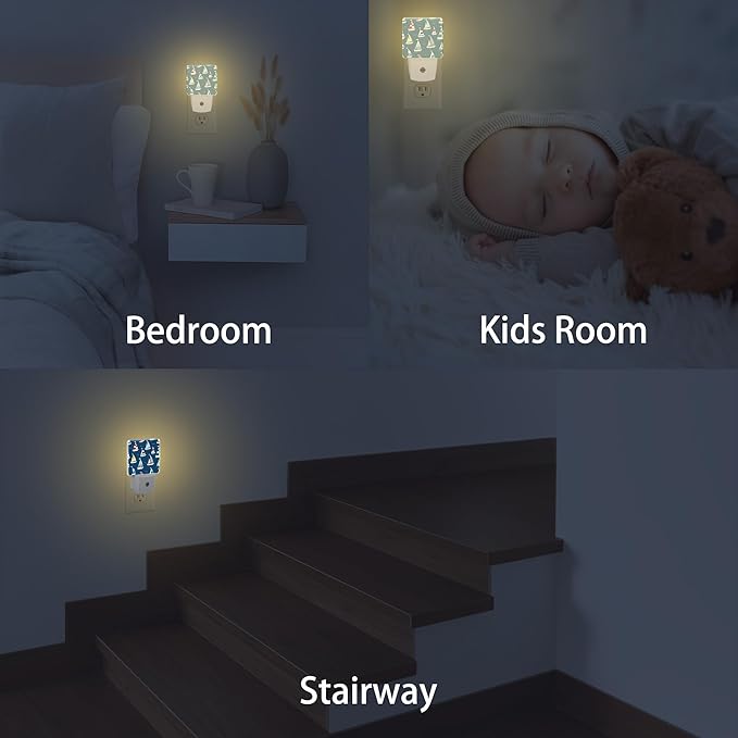 Cartoon Sailboat Sea Waves Night Light,Marine Nautical Adventure Navy Blue Night Light Plug into Wall with Dusk to Dawn Sensor Cute Nightlight for Women Boys Girls Room,Kitchen,Stairs Decor