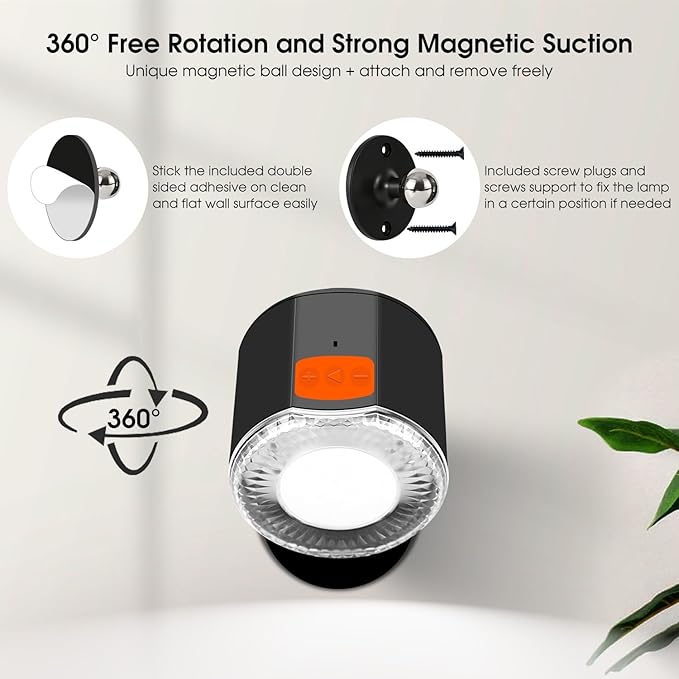 LED Wall Mounted Light, Battery Operated Wall Sconces with Bluetooth Speaker 3000mAh Rechargeable Wall Lights, Dimmable Bedside Reading Wall Lamp for Bedroom, White Light Dynamic RGB Music Sync Modes