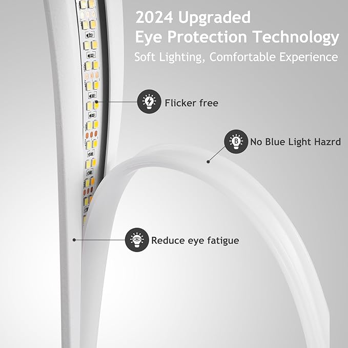 NUÜR Modern Table Lamp, Stepless Dimmable LED Spiral Lamp for Living Room, Contemporary Nightstand Lamp, White Bedside Table Lamp for Bedroom, Home, Office