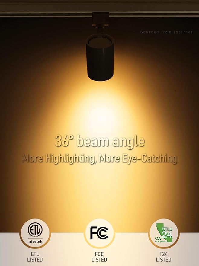 LEONLITE Small Space Series 8.5W LED H Track Lighting Heads, ETL Listed, Dimmable H Track Light Heads for Store Shop Cafe, CRI90, H Track Lighting, 2700K Soft White, Matte Black, Pack of 4