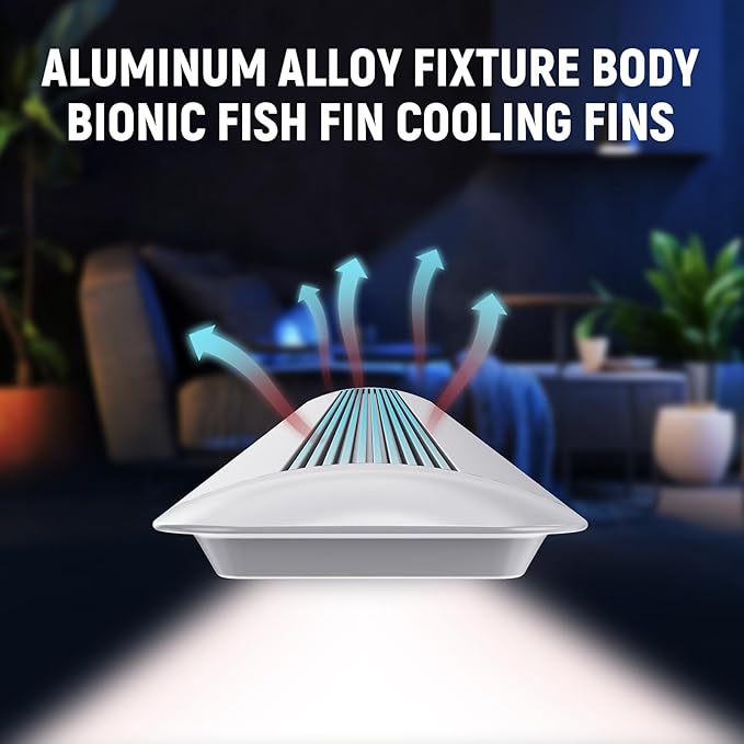 Aquarium Light,Fish More Red Water is Not,Specific Full Spectrum Fish Tank Light,Comes with Two Mounting Brackets, Timing Function, Memory Feature, Adjustable Brightness, IP68 (14IN)