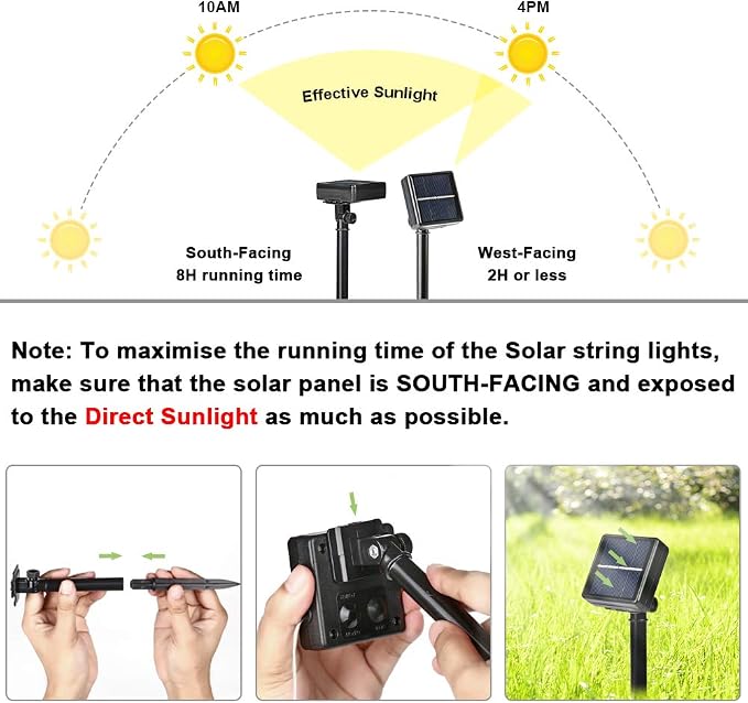 Brizled Solar String Lights 2 Pack, 132FT 400 LED Outdoor Solar Fairy Light | 8 Modes; Warm White; Waterproof Twinkle Lights Mini LED Solar Starry Lights for Outside Christmas Tree Garden Party Decor