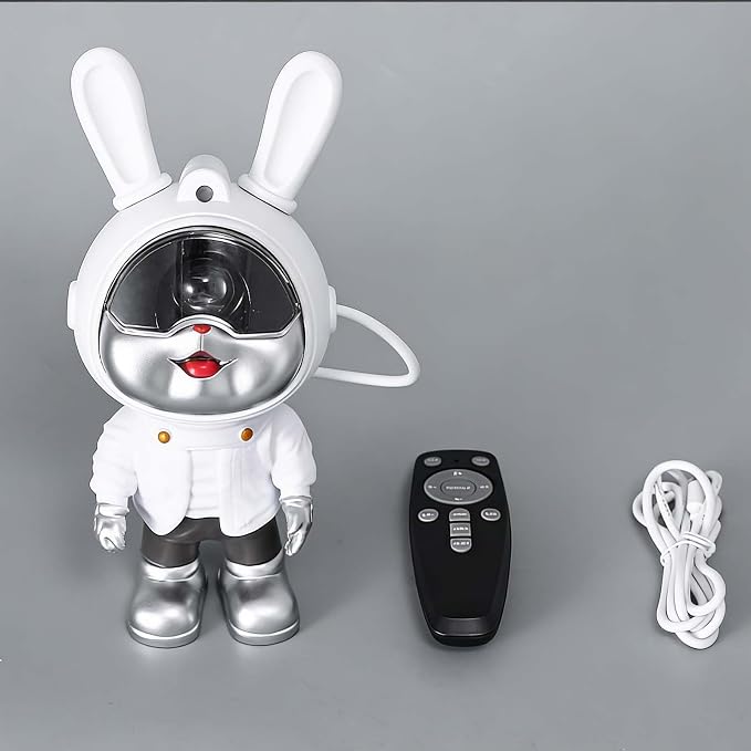 North Pole Galaxy Light Aurora Projector LED Star Projector for Bedroom Nebula Lamp Mechanical Rabbit Electric Light with 7 Light Effects, Remote Control for Parties