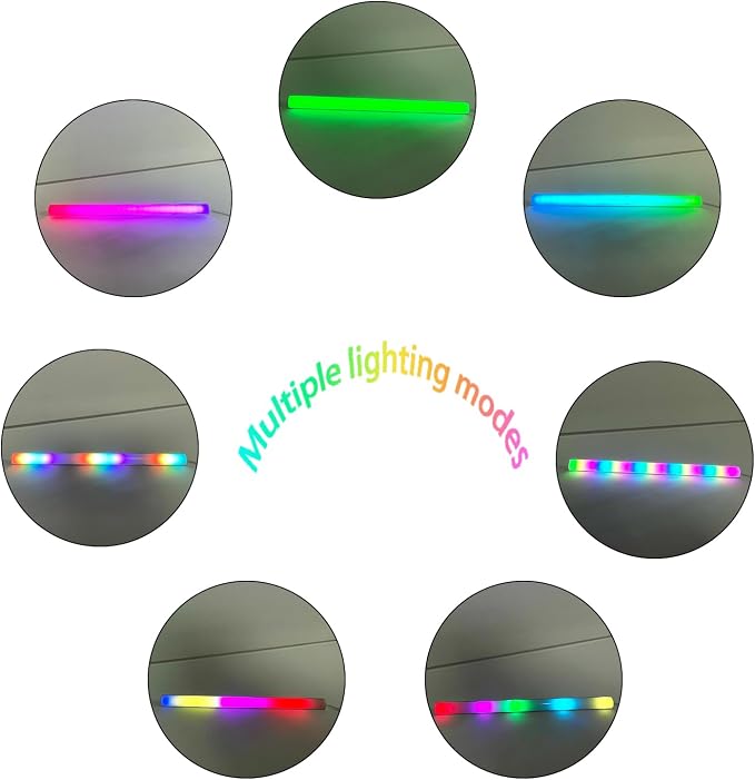 12" Under Monitor RGB Light Bar-Dense LEDs,16 Million Hues,USB-Powered, 3-Control (Button/Remote/App),LED Ambient Light for Gaming Room, Display Case & Desk Aesthetic Lighting（Silver）