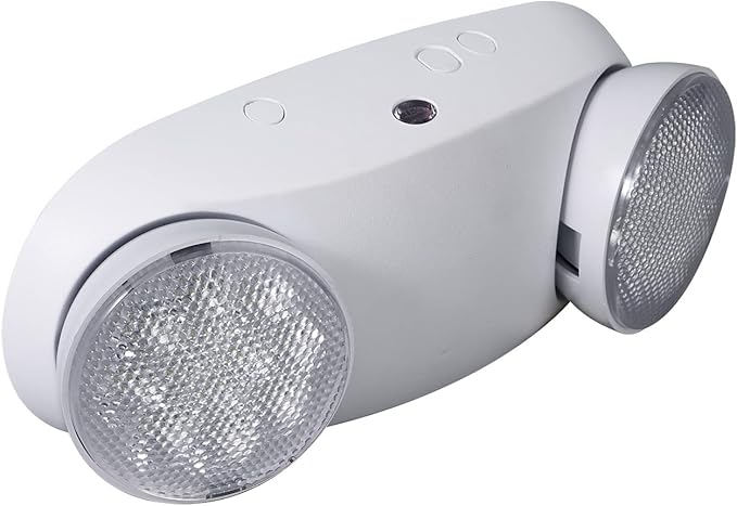 CM MZY Emergency Lights with Battery Backup,Commercial Emergency Light,Two Adjustable LED Light Head,Emergency Lighting Fixtures,120V/277V AC, UL Certified, 1 Pack