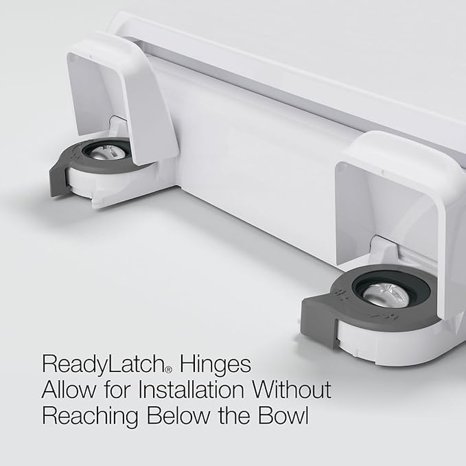 KOHLER 4734-RL-0 Rutledge ReadyLatch Soft Close Elongated Toilet Seat, Quiet-Close Lid Grip-Tight Bumpers, Installation Hardware, Home Essentials, White (Pack of 2)