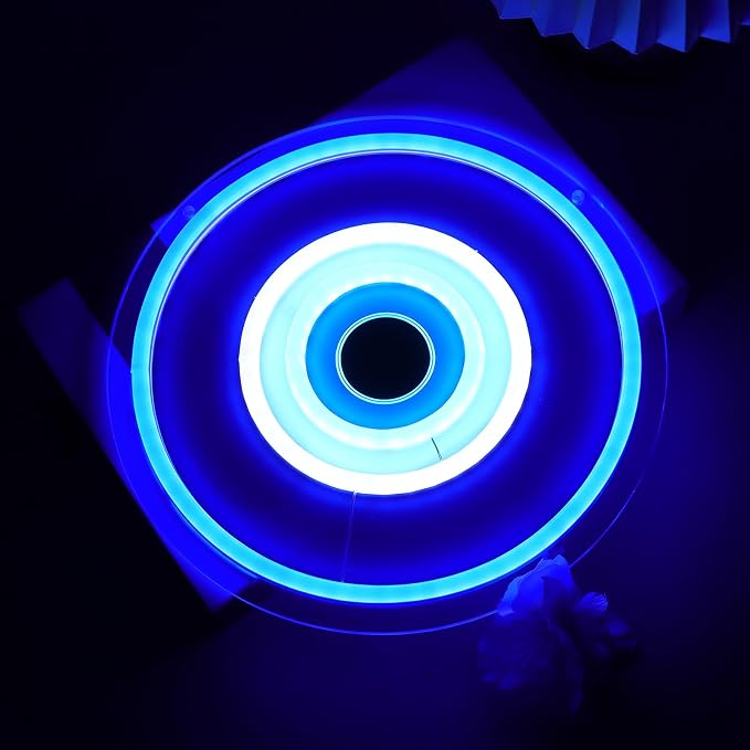 Protection Neon Sign Evil Eye Sign Greece Led Sign Light Dimmable LED Man Cave Bar Garage Wall Lights for Bedroom Windows Glass Pub Cafe Birthday Party Gifts