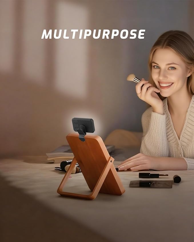 Portable Selfie Light for iPhone: Rechargeable Phone Fill Lights, Ring Light for Camera Picture, Makeup Photo, Video Conferences, Laptop Use, Zoom Meetings, TikTok, Vlog Photography