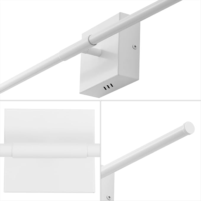 JONATHAN Y Makena 28" 1-Light LED Wall Sconce, White | Dimmable, Modern, Integrated 12W, Hardwired, Sleek Metal, Ambient, Bathroom Mirror, Bedroom, Hallway, Vanity Mount