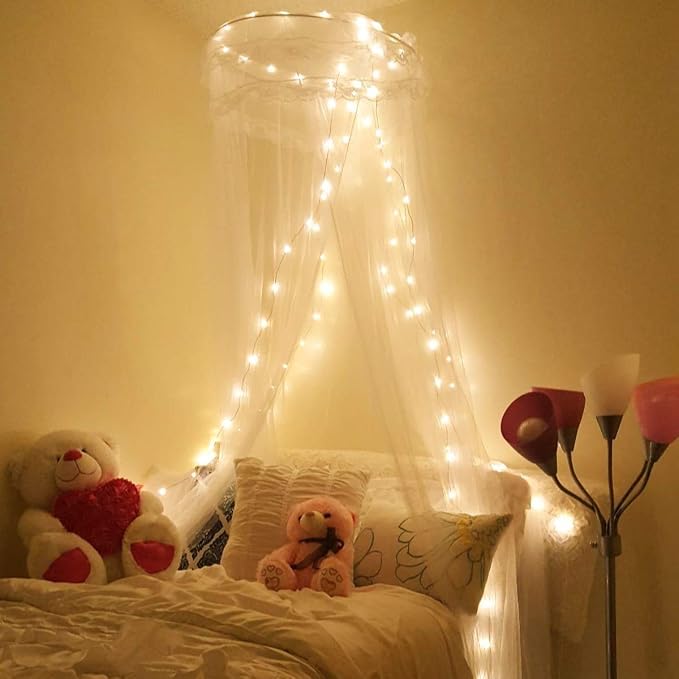 LE LIGHTING EVER String Lights 33ft with 100 LEDs, Waterproof Copper Wire Lights, Outdoor & Indoor Decorative Fairy Lights for Bedroom, Patio, Garden, Party, Wedding, Christmas and More | Warm White 3000K, Thin Copper Wire, Waterproof, Steady-on, Indoo...
