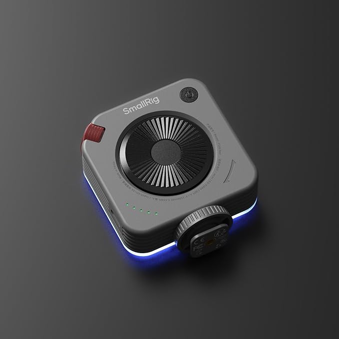 SMALLRIG P108 Neo Mini RGBWW Video Light, Portable Camera Light for Photography, Cold Shoe Light, CRI95+, 2500K-6500K, 1500mAh Battery, Fill Light Accessories for Content Creator, Nebula Gray - 5821