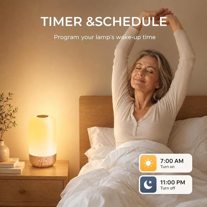 Tikkitouch Long Distance Lamps Set of 2, Long Distance Gift for Couples, Mom, Family & Friends, WiFi and Bluetooth Setup, Share a Touch Across Any Distance