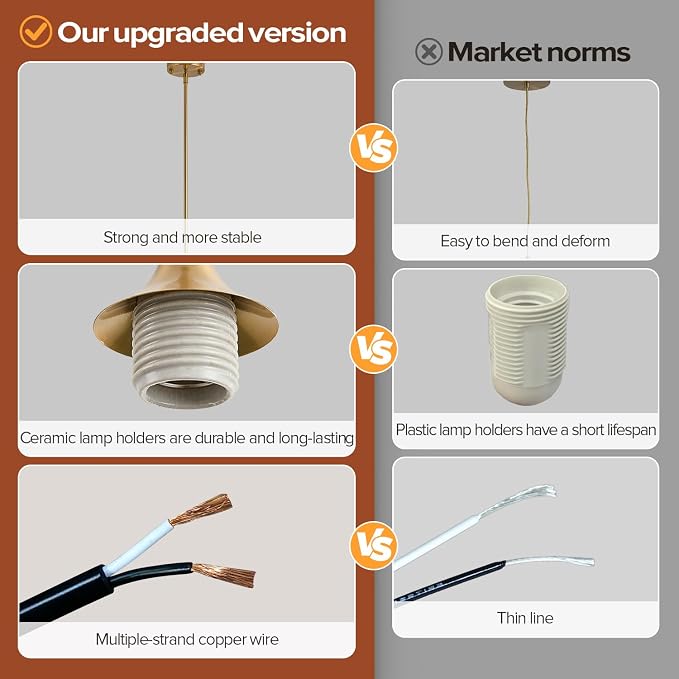 Milk Glass Pendant Lights for Kitchen Island E26 Base Mid Century Light | 7.8inch Modern Gold Lighting for Bathroom Bedroom Dining Room Adjustable Hanging Height Fixture