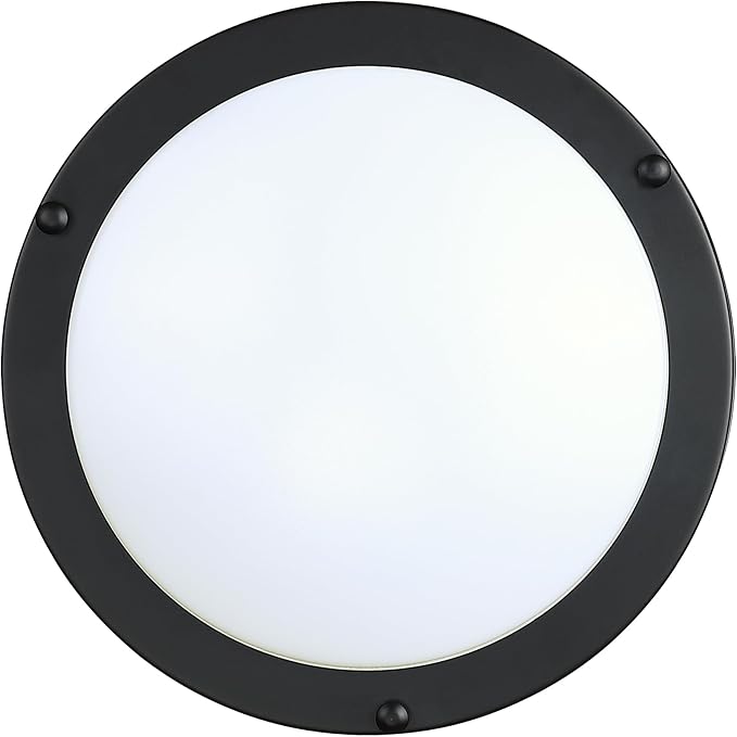 4 Pack 7.5 Inch Round Black Ceiling Light Fixture for Hallway Bedroom - 7.5” Black LED Flush Mount Ceiling Lamp Set of Four 2700K/3000K/3500K/4000K/5000K LED Kitchen Bathroom Light 12W