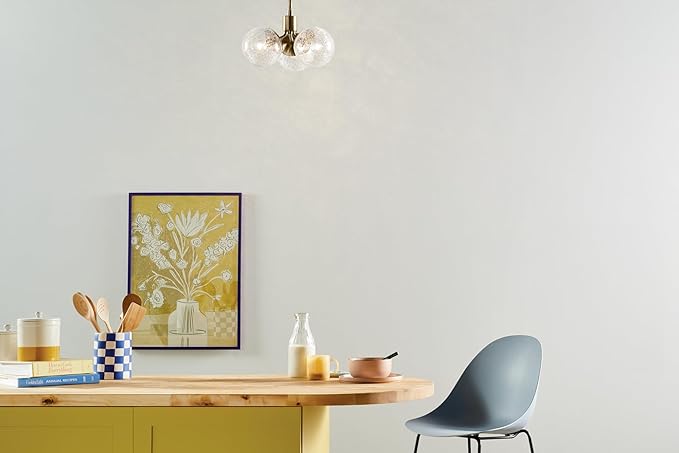 Kichler Silvarious 3-Light Convertible Pendant, Soft Modern Light with Clear Crackled Glass in Polished Nickel, for Hallway, Dining Nook, Bedroom or Kitchen (9.5" x 16.5"), 52700CPZ
