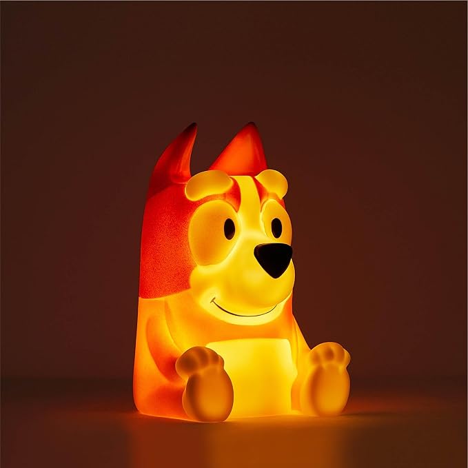 Bluey Bingo Squishy Night Light 6" LED Soft Mood Lamp for Decor, Kids Bedrooms, Collectors & Gift Giving