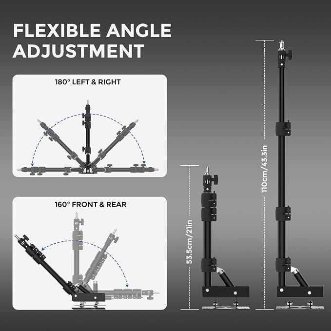 18 Inch Ring Light with Wall Mount Stand, Bi-Color LCD Display 55W 3000-5800K CRI≥97 Light Ring for Video Recording/Photography/Beauty Shop/Tattoo/Barber