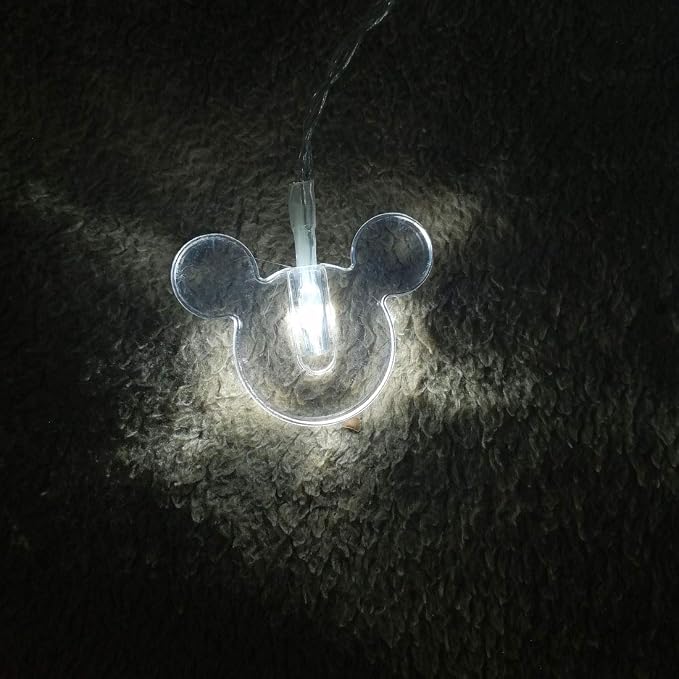 3m 20LEDs Decorative Cartoon Animal Mouse Night Mood Light Romantic Lamp for Home Indoor Bedroom Party Festival Décor (White)