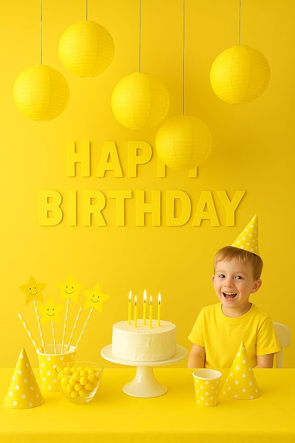 Matissa 12"(30CM) Pack of 6 Paper Lantern Wedding Party Decoration Craft Lamp Shade (Yellow)