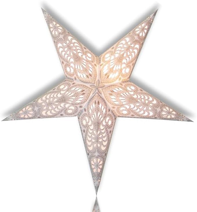 Happy Sales HSSL-FAWHTB Frozen Aurora Paper Star Lantern White,