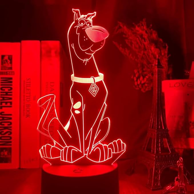 Figure Cute Cartoon Dog Baby Nightlight Colorful Touch Sensor Kids Bedroom Bedside Table 3D Lamp Led Night Light Remote Phone Control Color (APP Control 7 Colors)