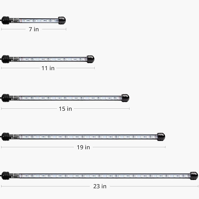 NICREW LED Aquarium Light, 15 Inches Submersible Fish Tank Light, Waterproof Underwater Light with Multicolor Option