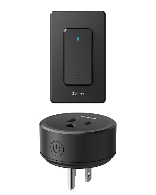 Black Remote Control Outlet 80-275V/15A/1500W Wireless Light Switch | 300 ft, Buckle Design & Removable, No Wiring No WiFi, for Household Appliances, Christmas Tree, Lamps, Fans, Programmable