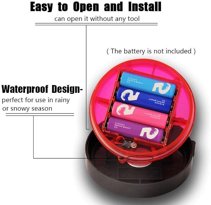 LED Road Flares Roadside Flashing Emergency Lights Beacon with Magnetic Base for Vehicle and Outdoor Sports..(scarlet)