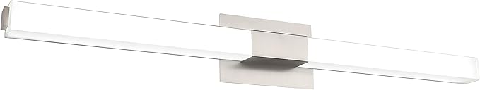 ZUZITO Brushed Nickel Bathroom Light Fixture - Modern LED Vanity Light Bar - 40 inch Bathroom Lighting Fixtures Over Mirror Cool Whtie 6000K