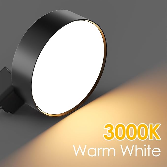 Diffuse J Type Track Lighting Heads, 12W Black 4 Pack | Dimmable LED Track Light Heads, Compatible with J Track Rails, Ceiling Track Lighting, Flicker Free CRI90+, 3000K 1000lm