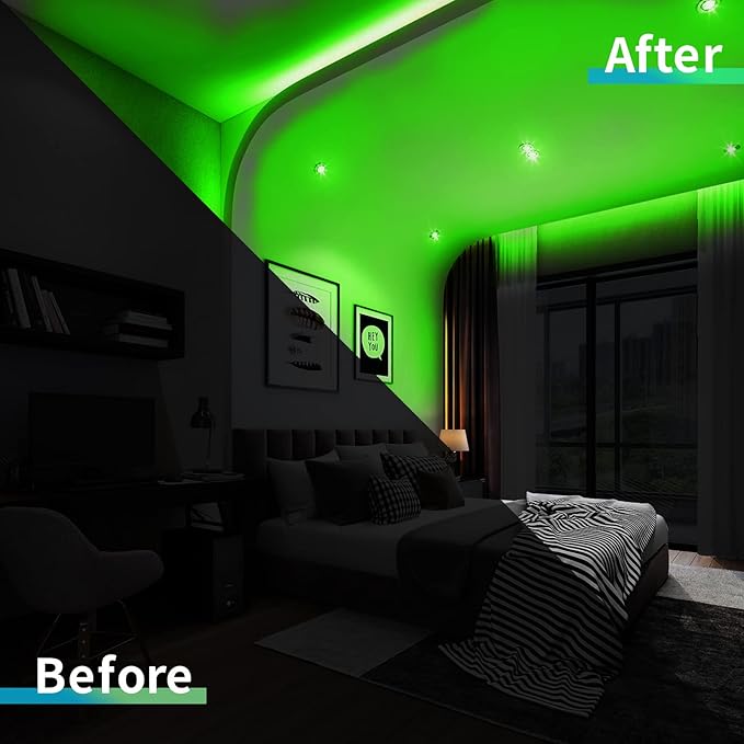 LED Strip Lights - Bright and Durable Neon Rope Lights 16.4ft/5m for Lighting Decoration Indoors Outdoors[Power Adapter Included] Neon Light Strip Green