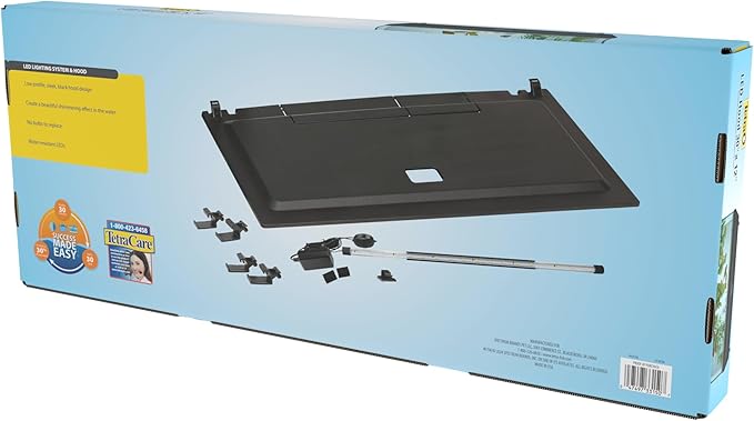 Tetra LED Hood 30 Inches by 12 Inches, Low-Profile Aquarium Hood with Hidden Lighting