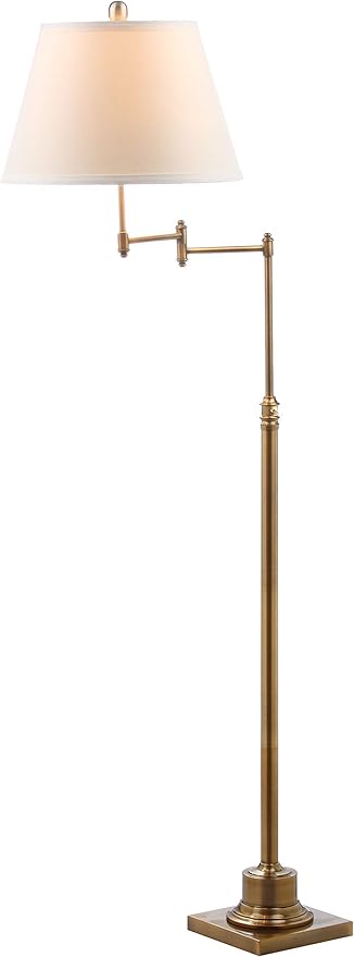 SAFAVIEH Lighting Collection Ingram Swivel Swing Arm Gold 60-inch Living Room Bedroom Home Office Standing Floor Lamp (LED Bulb Included)