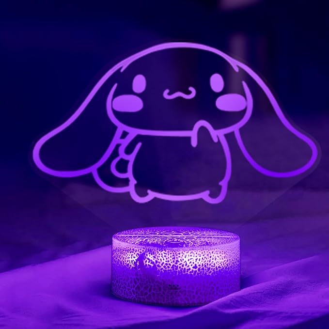 16 Colors Cartoon Night Light, Anime Character Change Decor Lamp with Remote, Dim, Timer, Fans Kids Gifts for Christmas Birthday Boys Girls