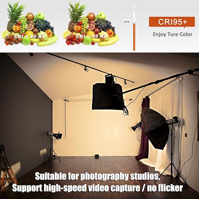 Brightest Quad Row Flexible LED Strip Lights - DC24V 3528SMD 146LEDs/Ft CRI 95 1,170Lumens/ft- Super Bright LED Tape Lights for Photography Studios, High-Speed Video Capture