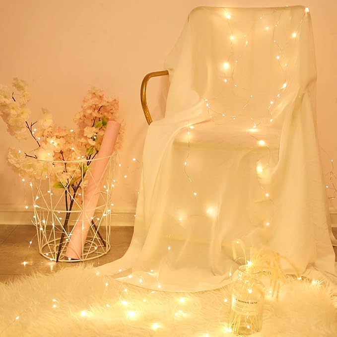 Twinkle Star, 4 Inches Indoor Outdoor, LED String Light for Xmas Tree Wedding Party Decorations, Warm White, 1 Pack
