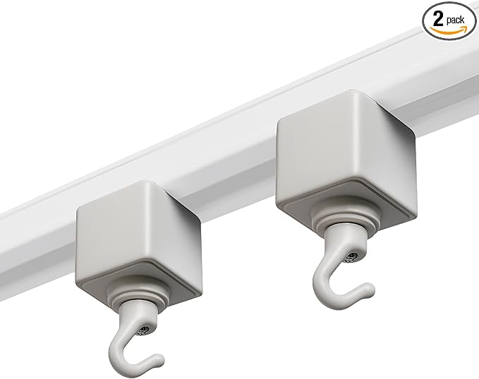 OHLECTRIC Track Light NT-308W (2 Pack) - White - Utility Hook - Single or Dual Circuit - Compatible with Halo Track