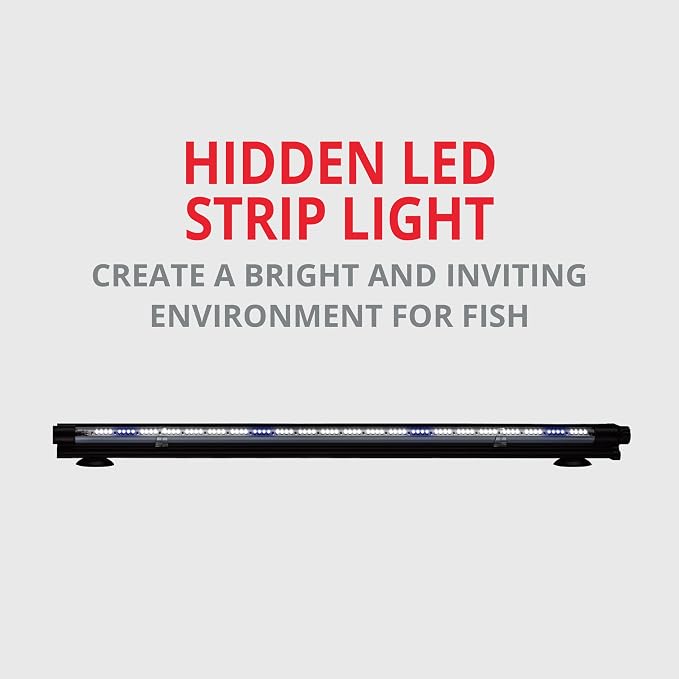 MarineLand Hidden LED Strip Light for Aquariums, White and Blue LEDs