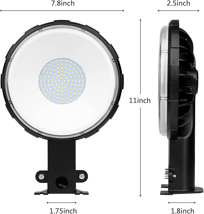 Karjoefar 100W LED Barn Light with 10KLM 5000K Daylight | Dusk to Dawn Outdoor Lighting with IP65 Waterproof, Security Yard Outdoor Lights for Yard, Street, Warehouse, Garage (2 Pack)