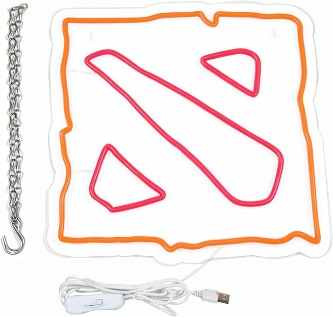WonderfulLife Game Neon Sign for Gamer Zone Decor,Led Lights for Man Cave Internet Bar or Bedroom Decoration.Perfect Birthday Gifts,5V USB Powered,Easy Hanging.