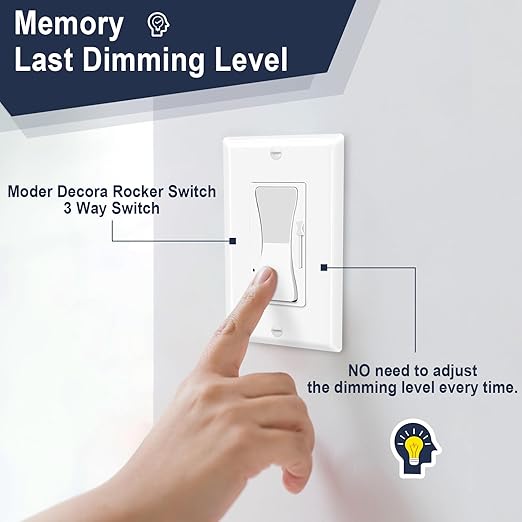 Dimmer Switches for LED Lights,Greencycle 10PK 3 Way Dimmer Switch for Dimmable 150W LED CFL Light,600W Halogen and Incandescent,15A 120V,Neutral Wire Not Required,Residential/Commercial,ETL Listed