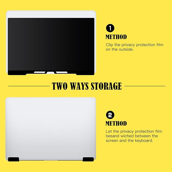 Laptop Privacy Screen 14 Inch Anti Blue Light Screen Protector, Laptop Screen Privacy Shield - 16:9 Aspect Ratio Hanging Style