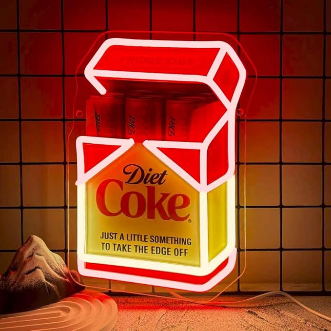 Fridge Cigs Neon Sign, Dimmable Drink Light For Wall Decor, Decor Neon Signs For Business Man Cave, Bar, Shop, Bedroom, Gifts For Christmas, Birthday