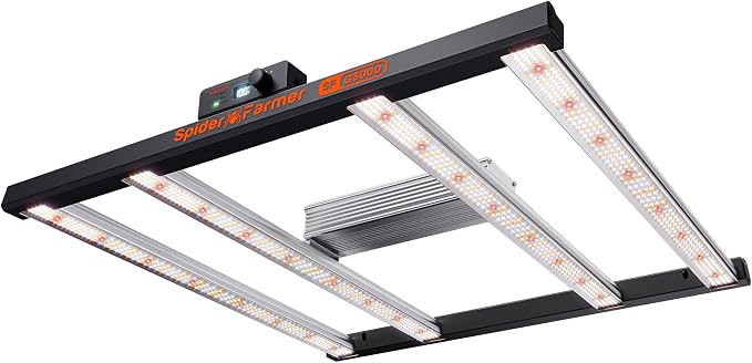 Spider Farmer G3000 Cost-Effective LED Grow Lights 300W, Upgraded App Remote Control, 3x3ft Coverage Full Spectrum Dimmable Bar Style Growing Lamp for Indoor Plants