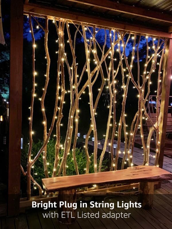 Lighting EVER 306 LED Curtain Lights, 10×10 ft Plug in Hanging Fairy Lights | 18 Hang Down String Lights, 6.9" Apart, High Density Backdrop Lights, Large Size, 8 Modes, Warm White, Not Connectable