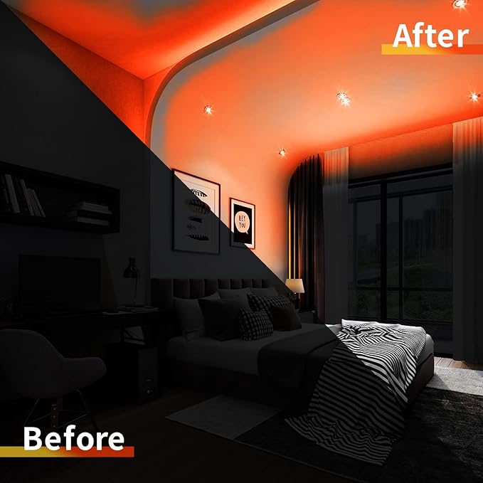 LED Neon Light Strip 16.4FT/5M- Bright, Non-Glaring & Waterproof Neon Rope Lights for Indoor & Outdoor Decor,【Power Adapter Included】 Orange,neon led Strip Lights…