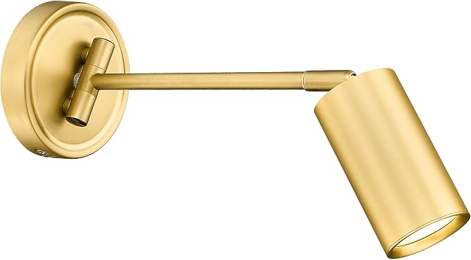 FEMILA Modern Track Lighting, 3000K Bulb Included | Adjustable-height LED track light with a 180° arm, 90° tilt, and 350° rotation for bedside and office lighting