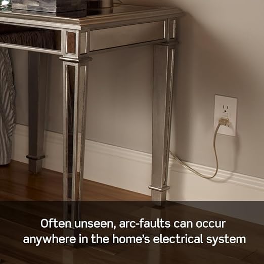 Leviton AFCI Outlet, 15 Amp, Self Test, Tamper-Resistant with LED Indicator Light, Protection from Electrical Fires, AFTR1-I, Ivory